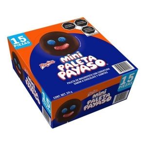 Paleta Payaso Mini Ricolino 15 Pack.
